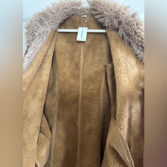 Faux Suede Long Coat - Picture 4 of 5